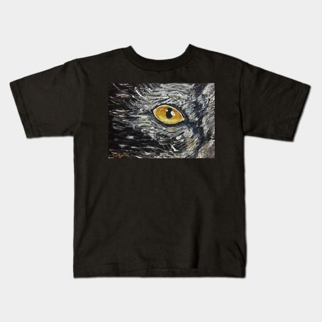 Golden Eye Kids T-Shirt by RainbowStudios